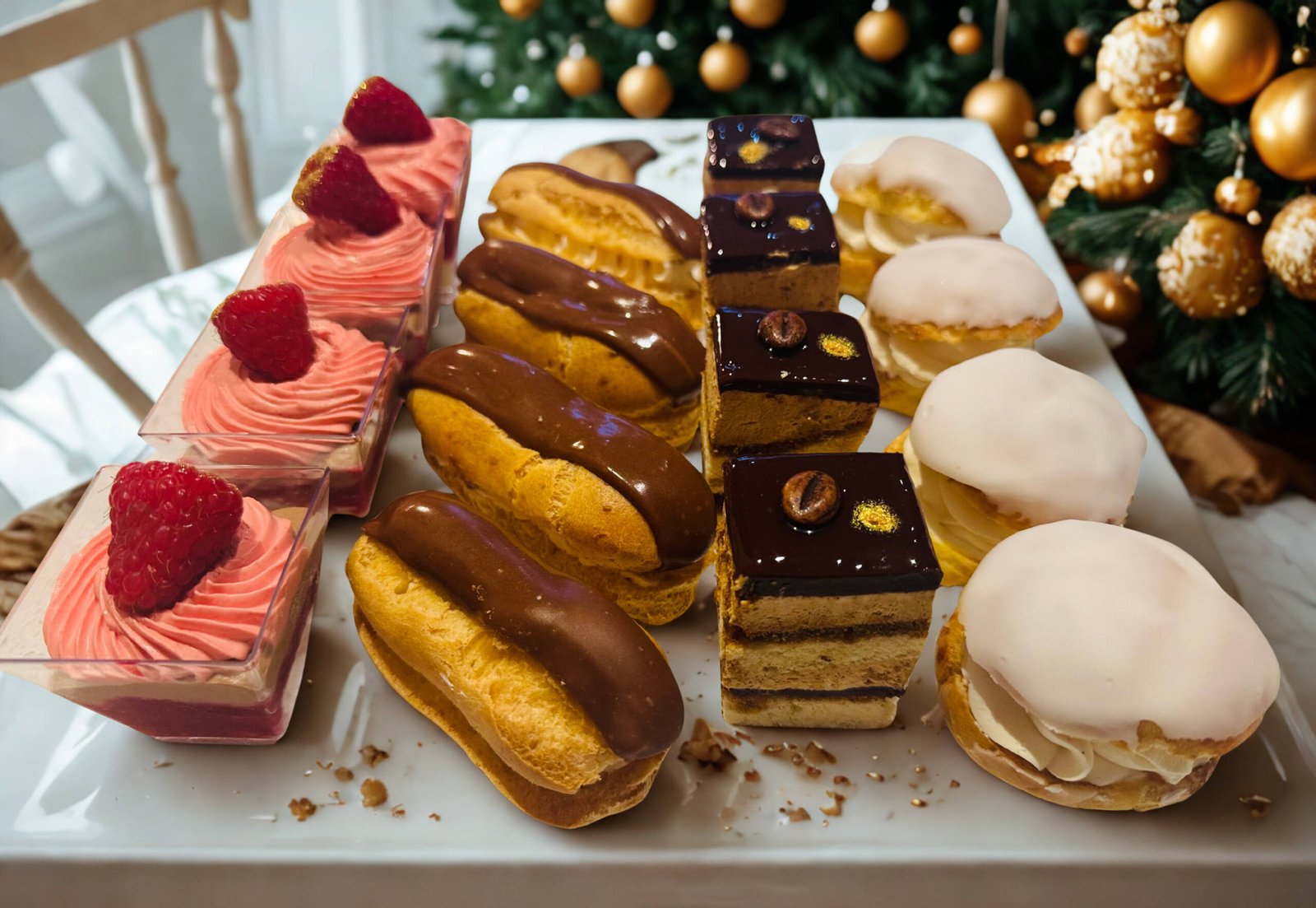 Platter of 16 mini desserts