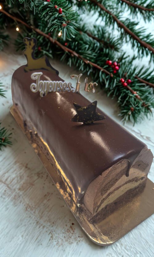Christmas log Triple chocolate 10 serv.