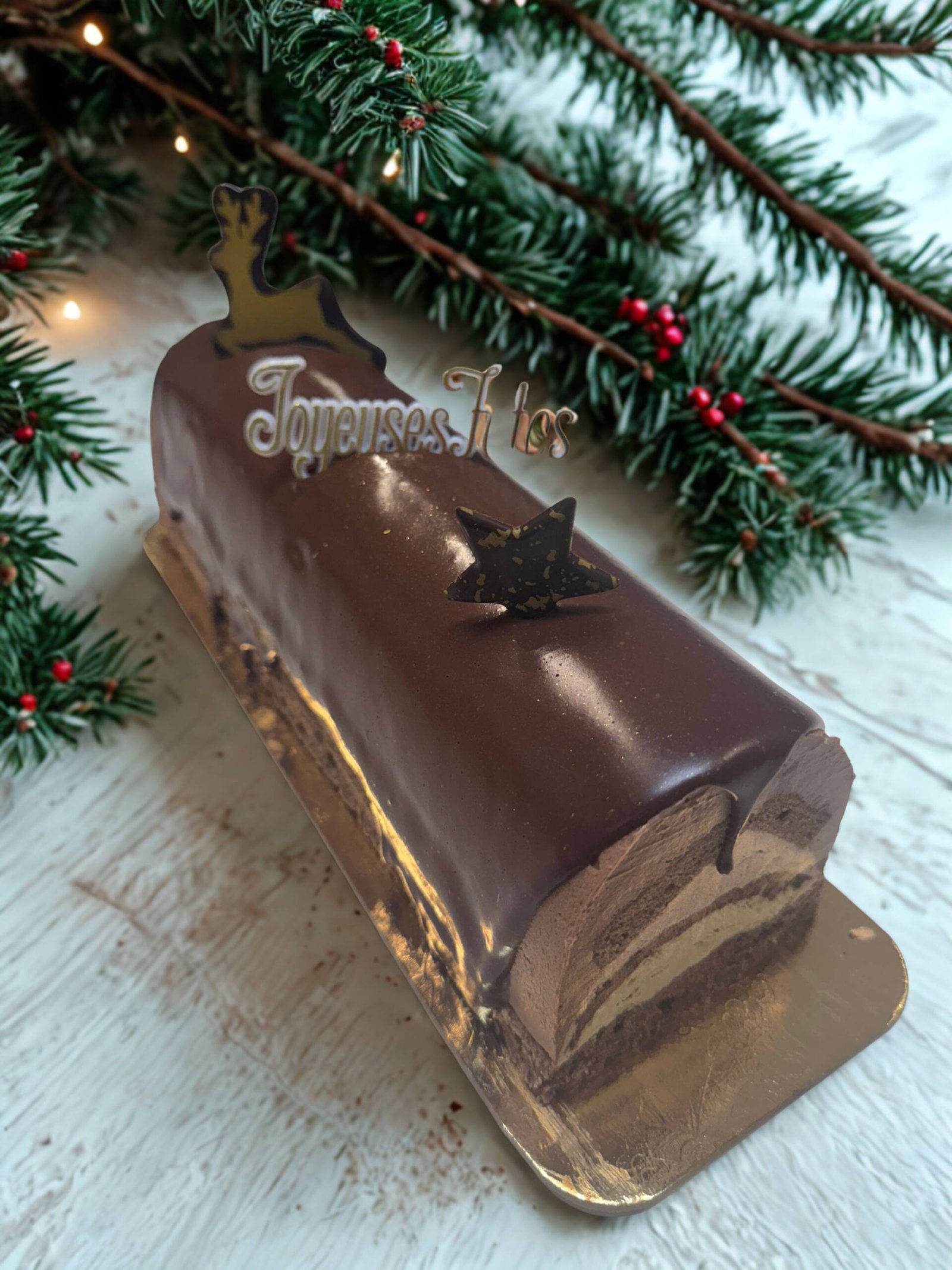 Christmas log Triple chocolate 10 serv.